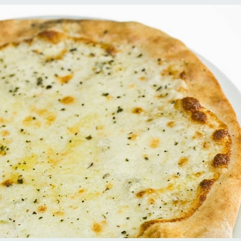 Savor our white pizza