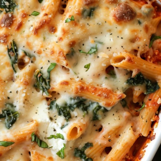Baked Ziti with Ricotta.